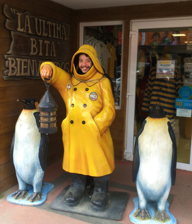 Me travelling at Ushuaia - Argentina in a turistic place
