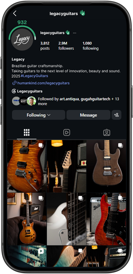 Instagram Profile Page with Extension